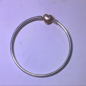 Pandora Jewelry - PANDORA sterling silver rigid bracelet dual tone Pandora Jewelry - PANDORA sterling silver rigid bracelet dual tone